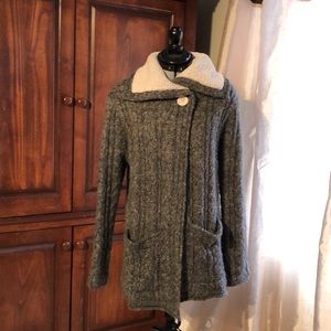 Forever 21 - Cozy Grey & Cream Coatigan